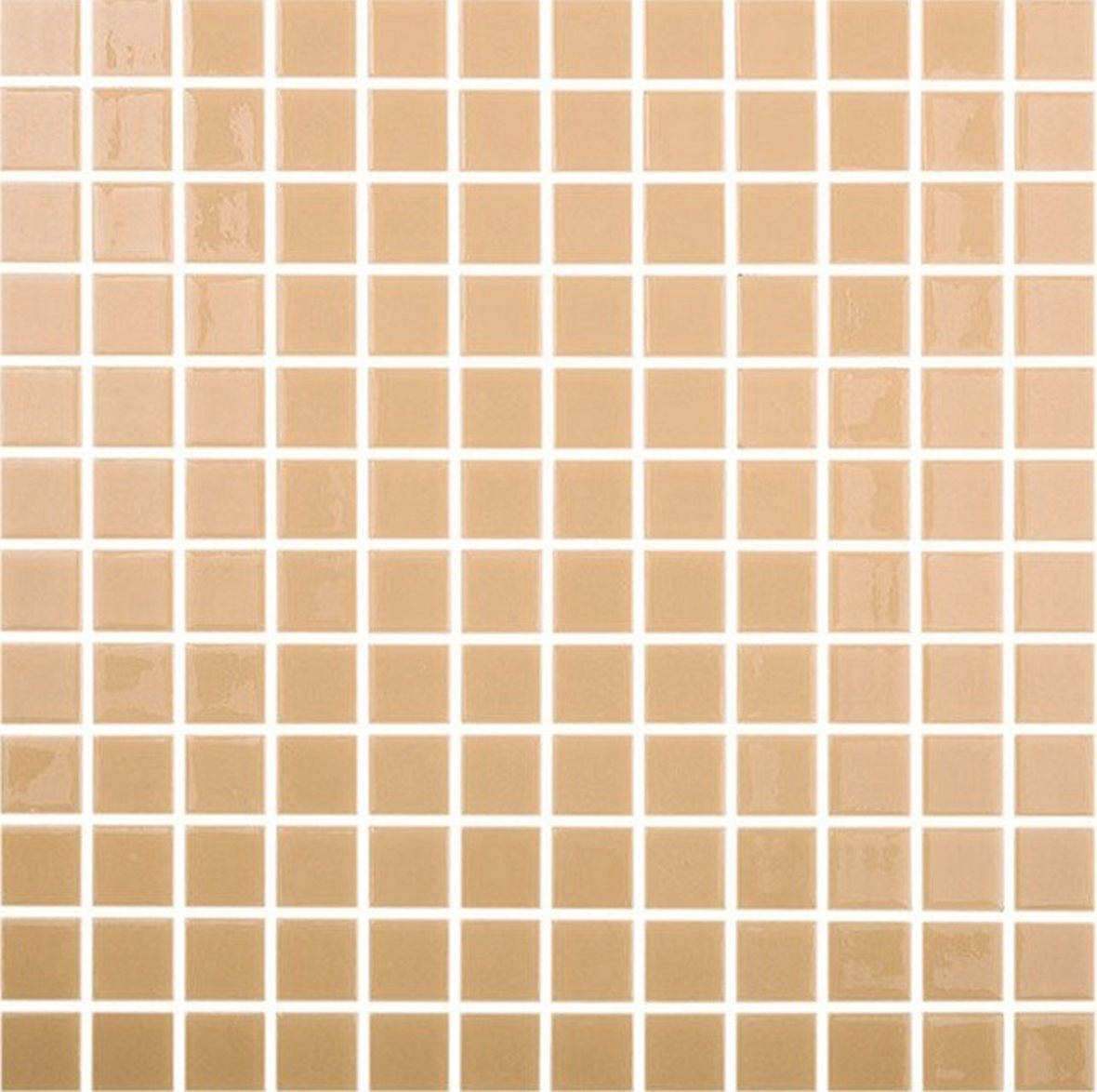 LPC Colors Liso lasilaatta mosaiikki seinälaatta 2,5x2,5 Beige 101 tasapintainen kiiltävä PUR-arkki 31,5x31,5 vaalea beige