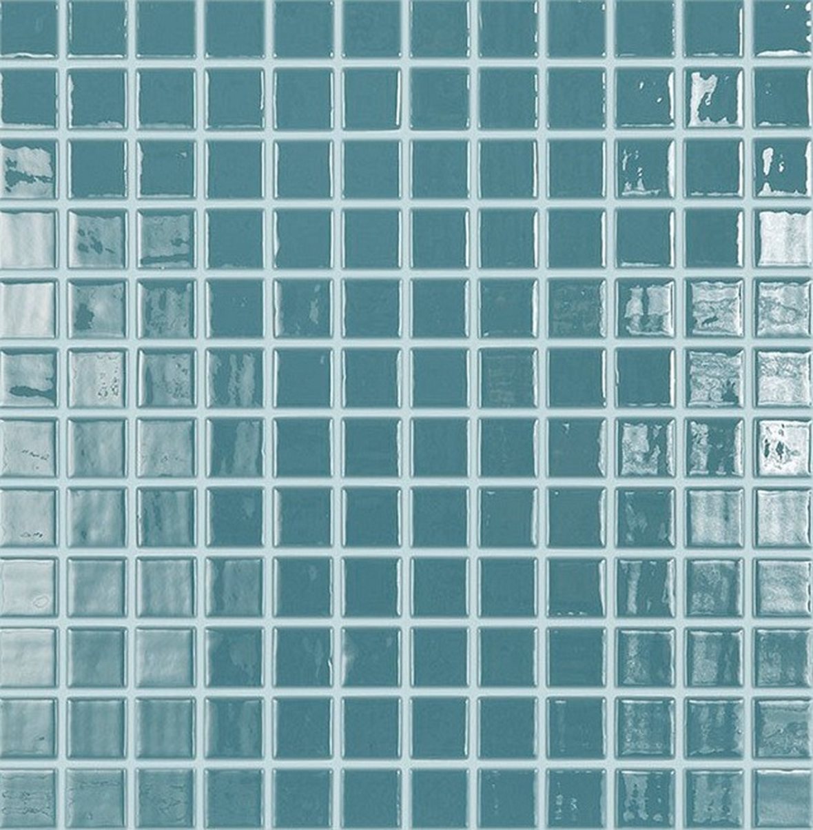 LPC Colors Liso lasilaatta mosaiikki seinälaatta 2,5x2,5 Azul Turquesa 832 tasapintainen kiiltävä PUR-arkki 31,5x31,5 keskitumma turkoosi