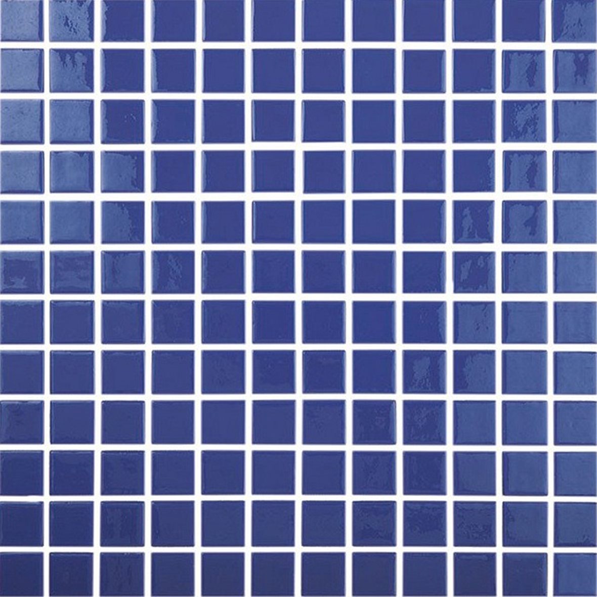 LPC Colors Liso lasilaatta mosaiikki seinälaatta 2,5x2,5 Azul Marino 803 tasapintainen kiiltävä PUR-arkki 31,5x31,5 tumma sininen