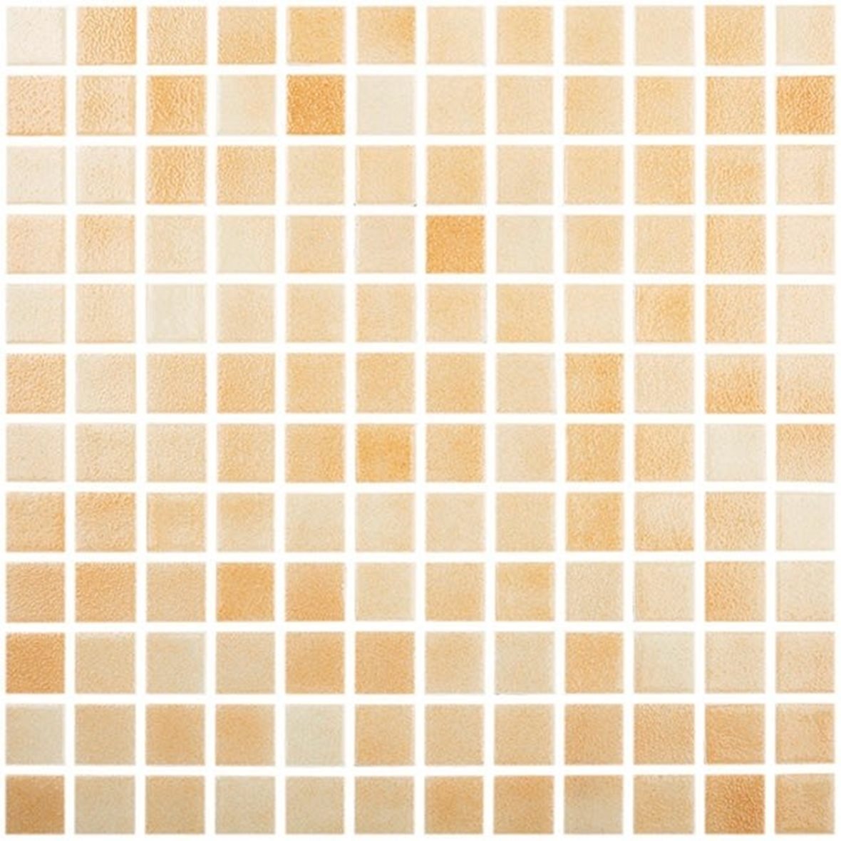 LPC Colors Niebla lasilaatta mosaiikki seinälaatta 2,5x2,5 Naranja 504 tasapintainen kiiltävä PUR-arkki 31,5x31,5 vaalea keltainen