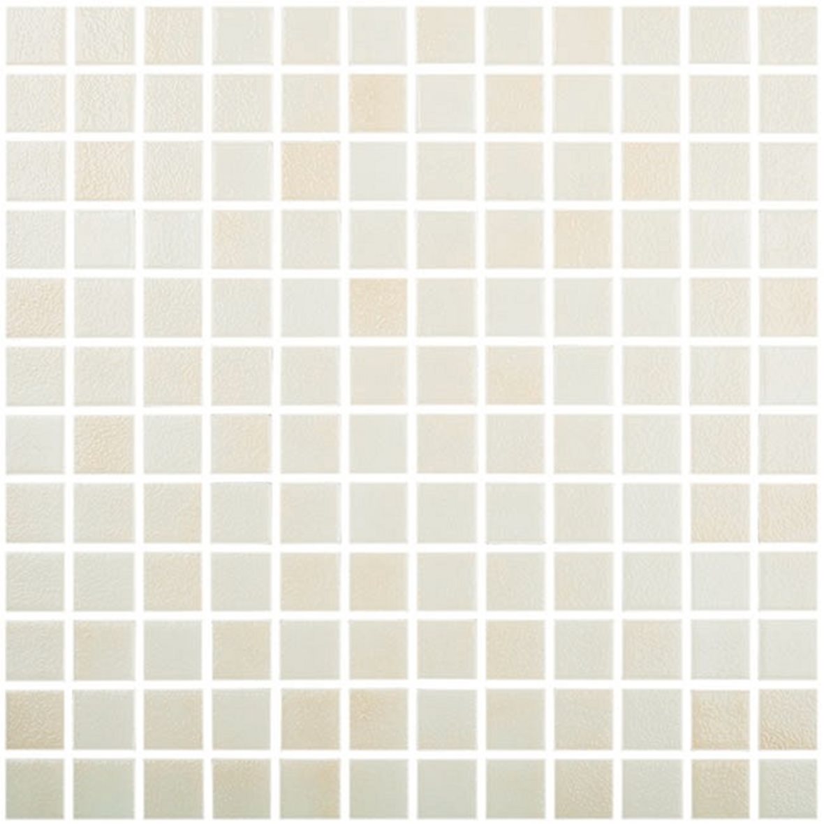 LPC Colors Niebla lasilaatta mosaiikki seinälaatta 2,5x2,5 Beige 500 tasapintainen kiiltävä PUR-arkki 31,5x31,5 vaalea beige