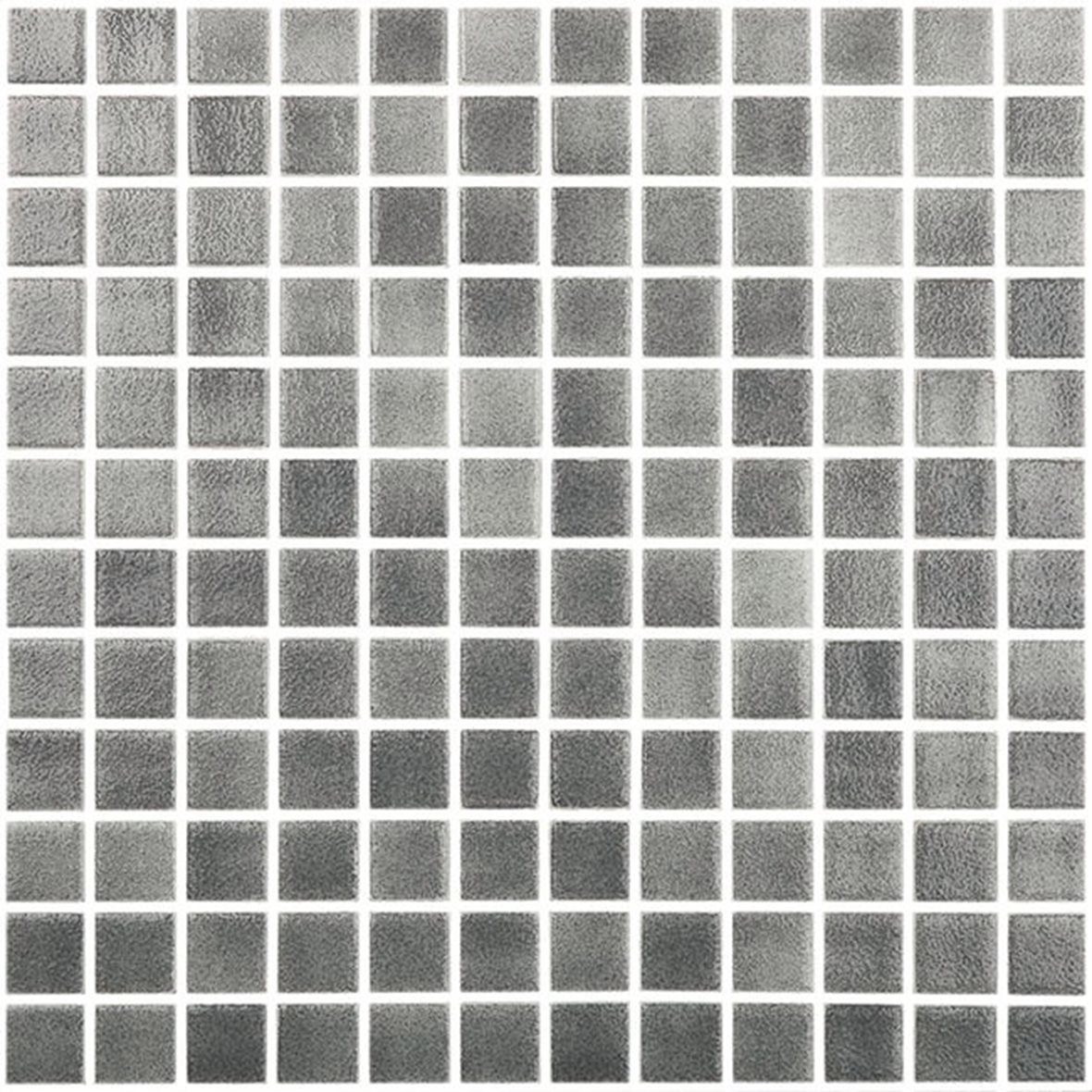 LPC Colors Niebla lasilaatta mosaiikki seinälaatta 2,5x2,5 Gris Oscuro 515 tasapintainen kiiltävä PUR-arkki 31,5x31,5 keskitumma harmaa