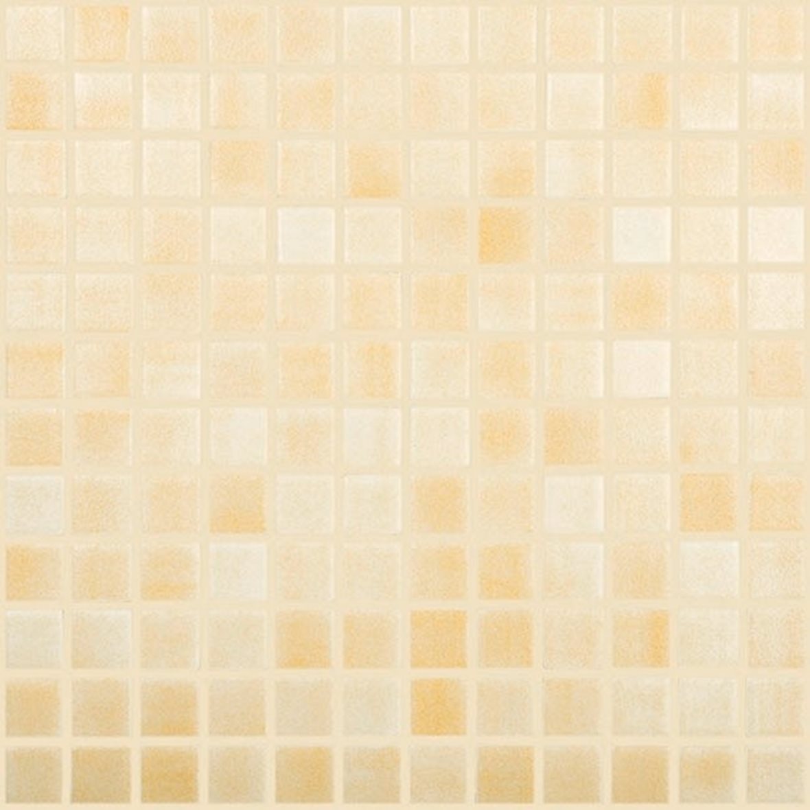 LPC Colors Niebla lasilaatta mosaiikki lattialaatta 2,5x2,5 Naranja 504 karhennettu matta PUR-arkki 31,5x31,5 vaalea keltainen