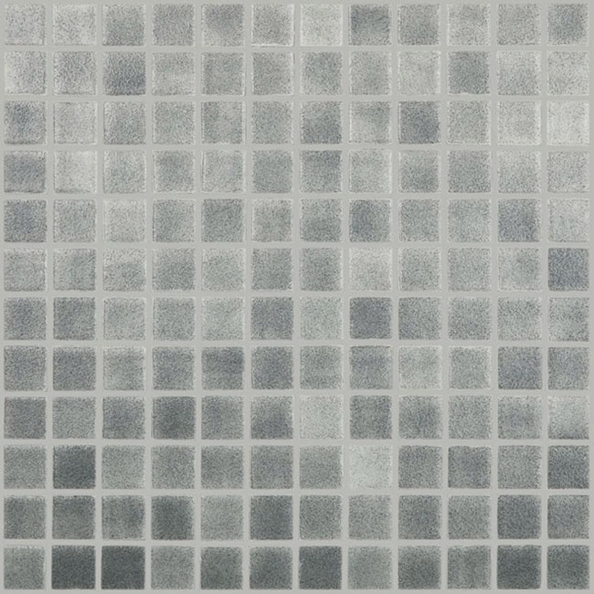 LPC Colors Niebla lasilaatta mosaiikki lattialaatta 2,5x2,5 Gris Oscuro 515 karhennettu matta PUR-arkki 31,5x31,5 keskitumma harmaa