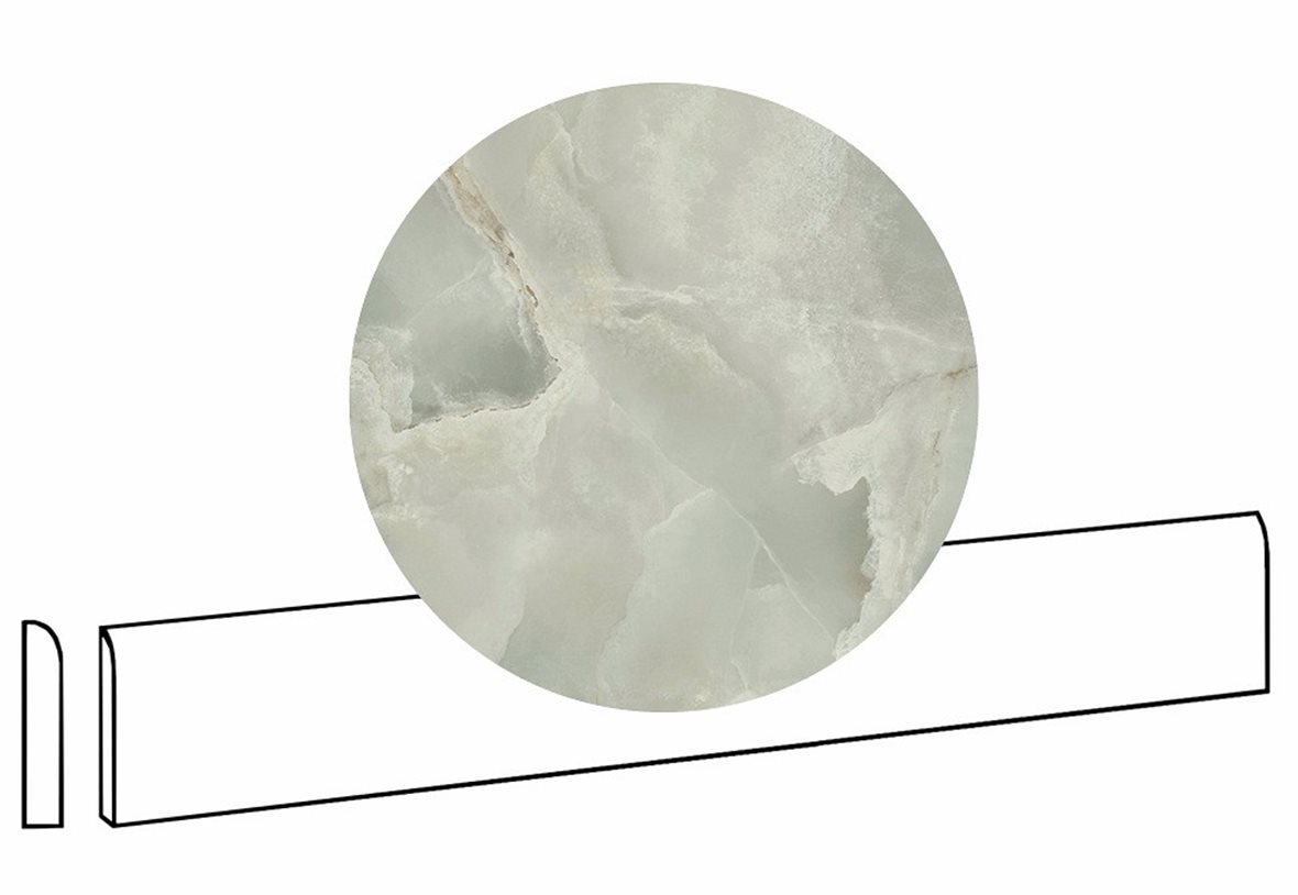 LPC Onice lasitettu jalkalista 7x60 07L Verde tasapintainen kiillotettu keskitumma vihreä marmori