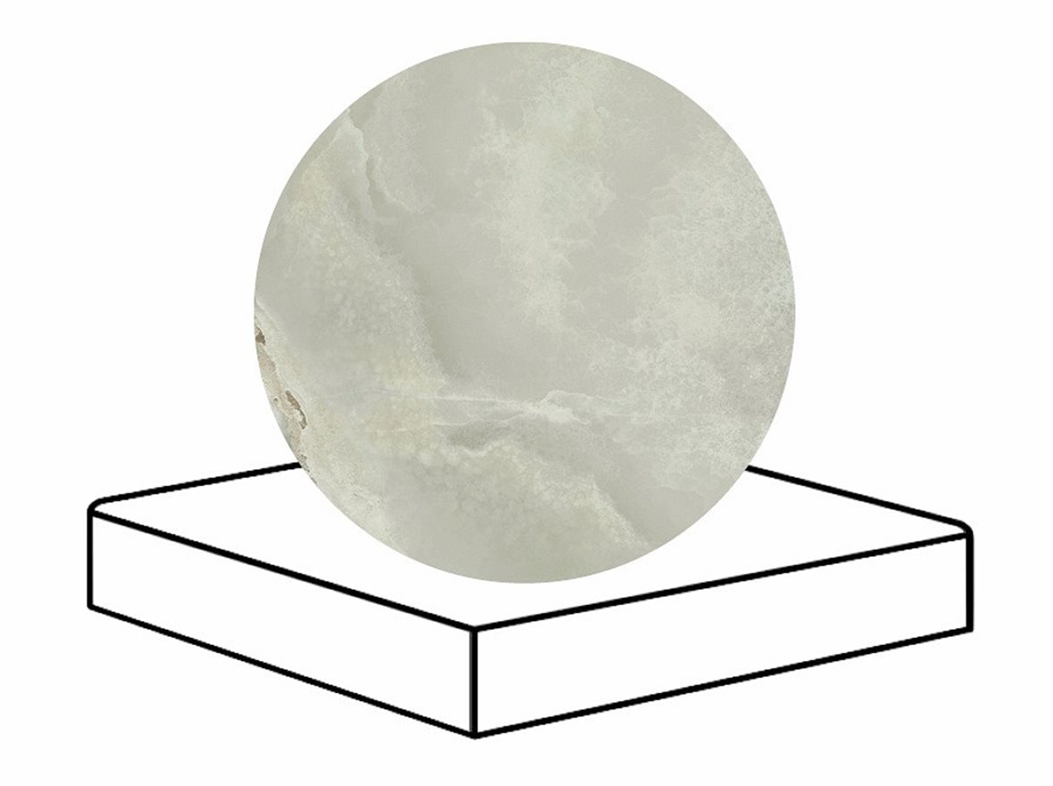 LPC Onice lasitettu porraslaatta reunalla kulmapala 33x33 07L Verde tasapintainen kiillotettu keskitumma vihreä marmori