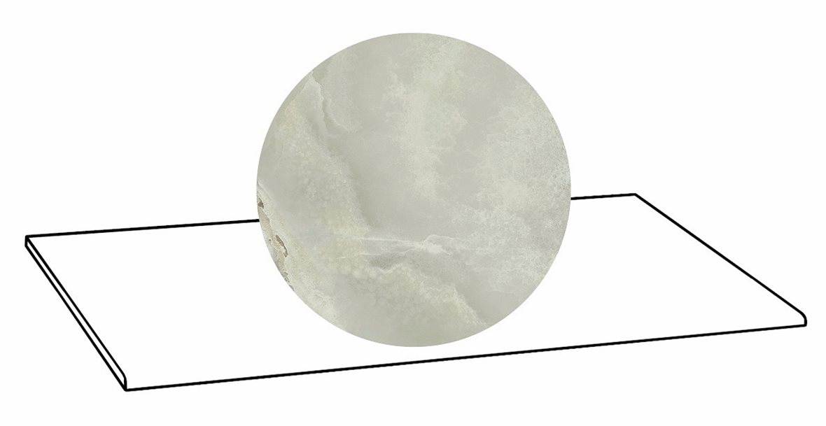 LPC Onice lasitettu porraslaatta 33x120 07L Verde tasapintainen kiillotettu keskitumma vihreä marmori