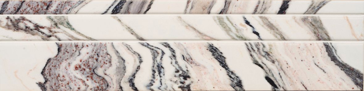 LPC Intervallo Stripe lasitettu kaakeli seinälaatta 10x40 01 white uritettu matta valesauma vaalea valkoinen marmori