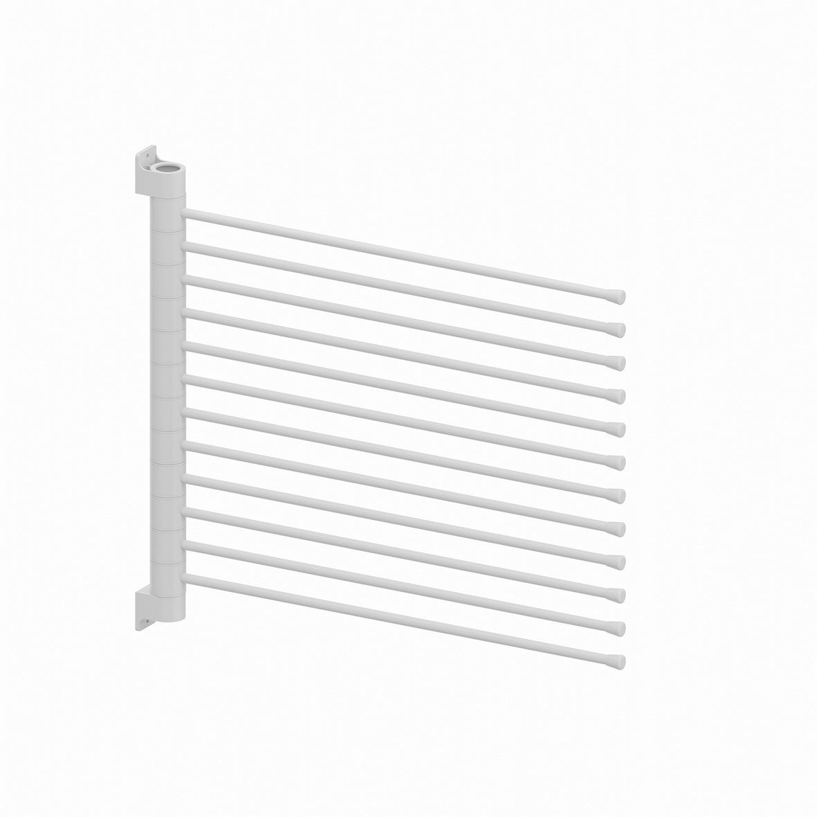 Perfct Accessories Phi Oscar kääntyvä kuivausoksa 54,15x50,4x3,5 cm valkoinen kiiltävä 12-oksainen