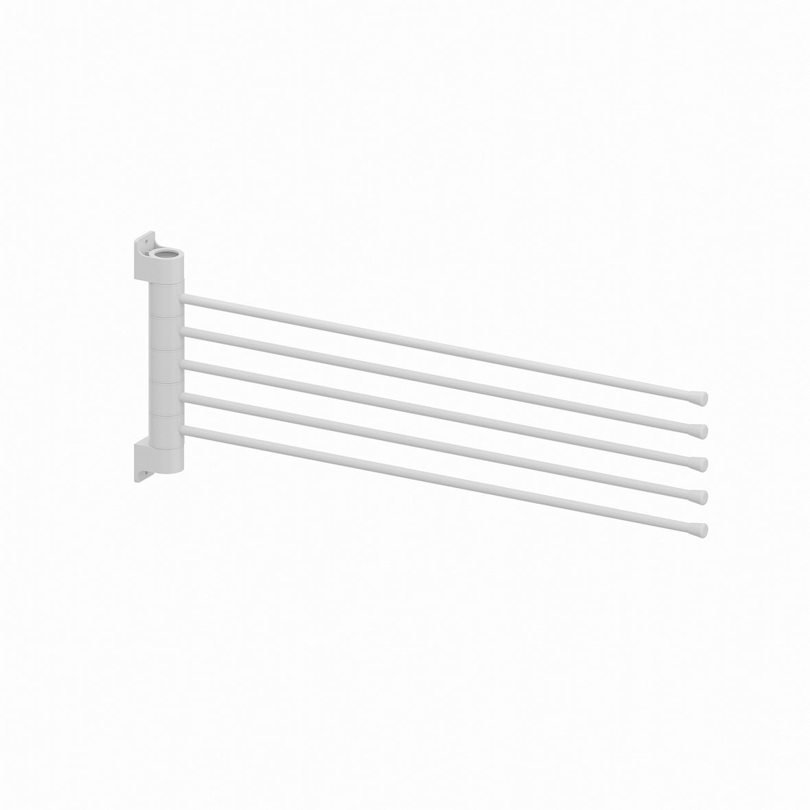Perfct Accessories Phi Oscar kääntyvä kuivausoksa 64,15x25,9x3,5 cm valkoinen kiiltävä 5-oksainen