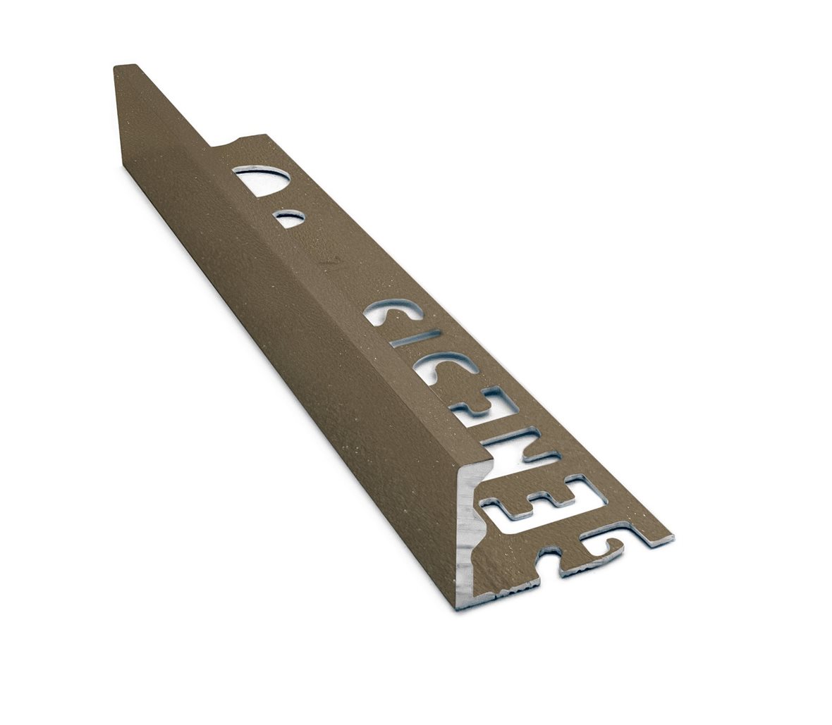 Listatalo laattalista pääte 10 mm alumiini York stone 2,5 m ESA100.420