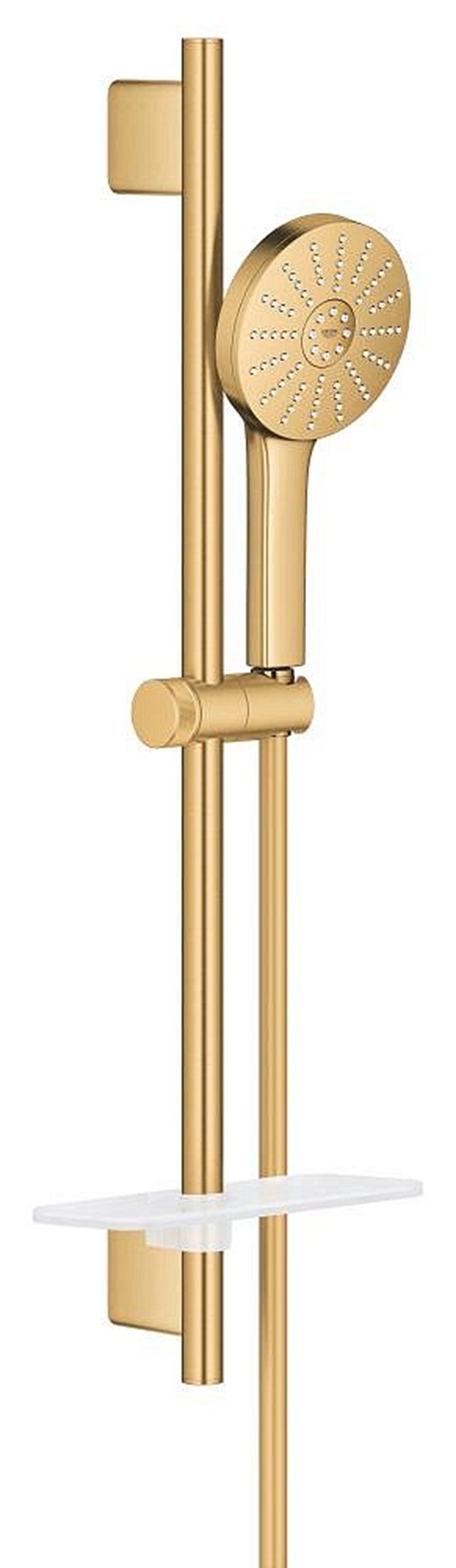 GROHE Euphoria AquaBooster 120 suihkusetti 3 suihkumuotoa 60 cm saippuatelineellä brushed cool sunrise 5,2 l/min