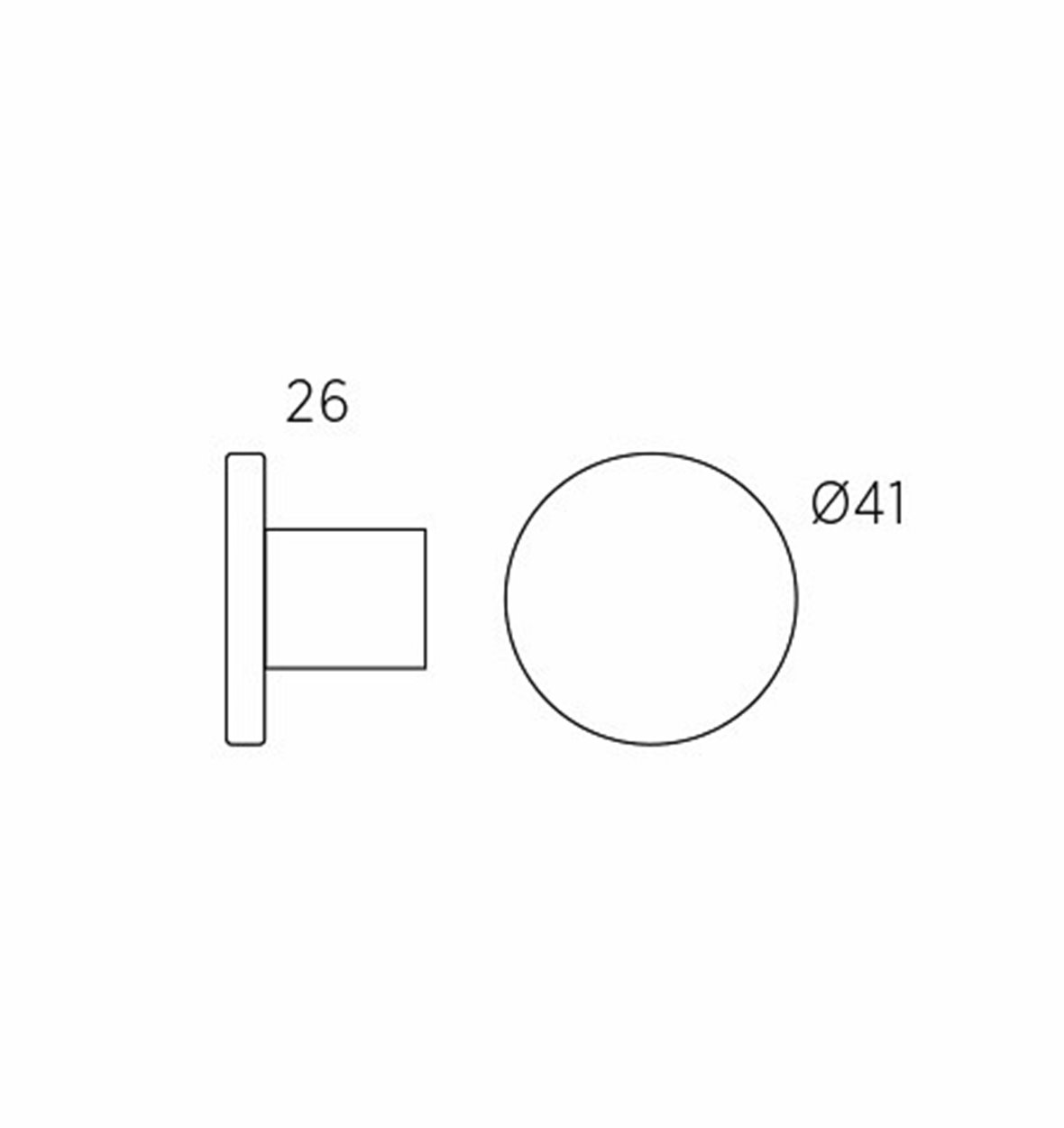 Balteco NU-series kalustevedin 4,1x4,1x2,6 cm matta kromi