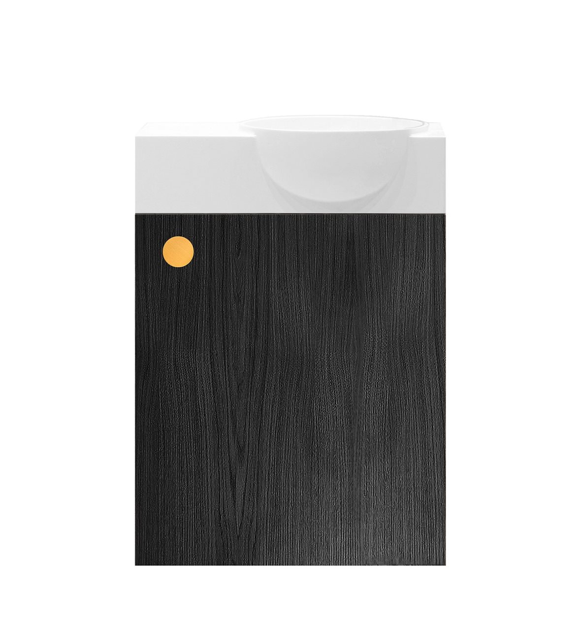 Balteco NU-series allaskaappi 40x45x21,4 cm musta tammi 1 ovi ilman vetimiä kätisyys vaihdettavissa hidastimella
