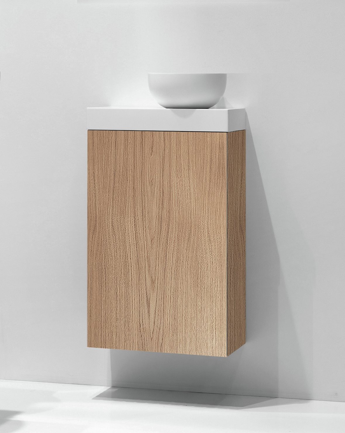 Balteco NU-series allaskaappi 40x60x21,4 cm luonnon tammi 1 ovi push open kätisyys vaihdettavissa