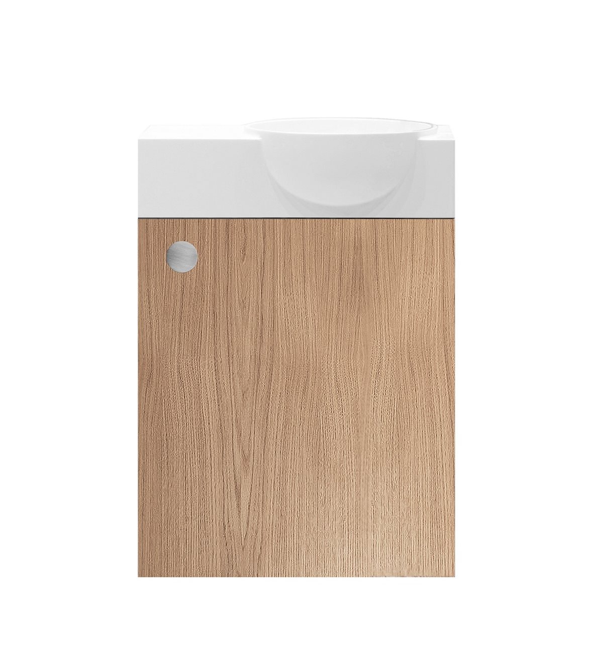 Balteco NU-series allaskaappi 40x45x21,4 cm luonnon tammi 1 ovi ilman vetimiä kätisyys vaihdettavissa hidastimella