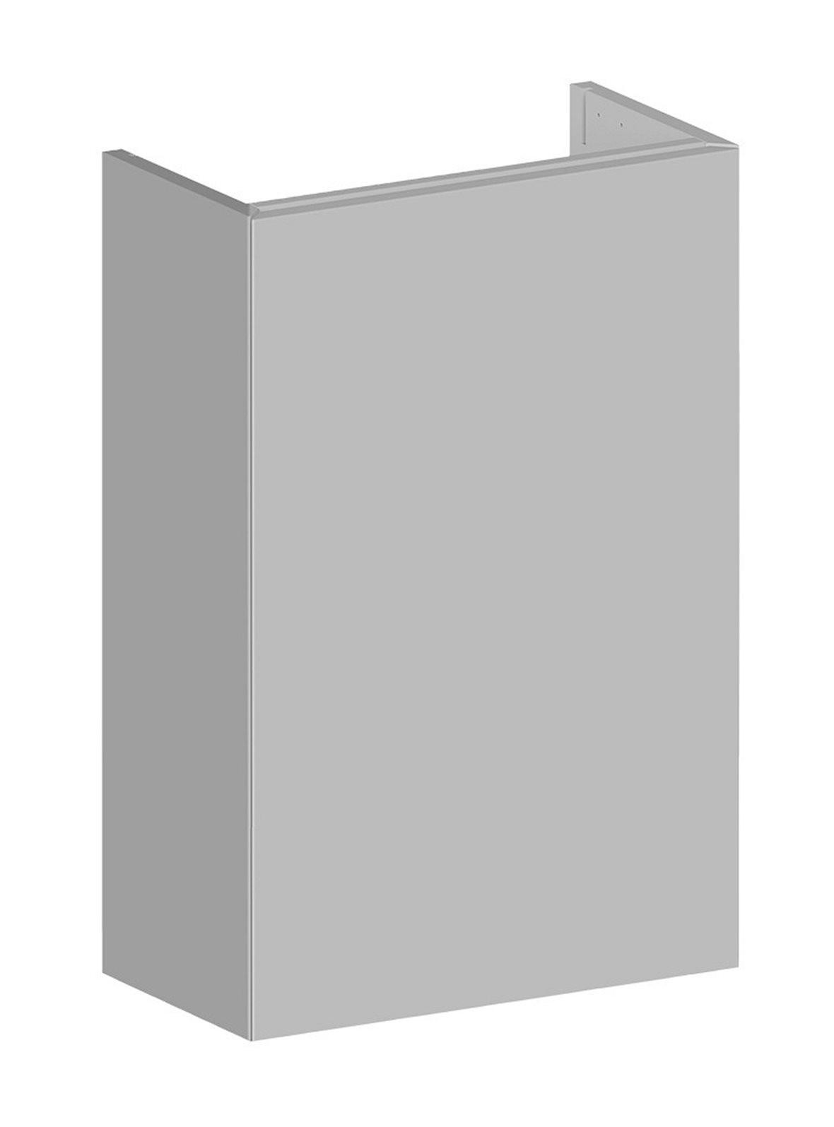 Balteco NU-series allaskaappi 40x60x21,4 cm vaaleanharmaa 1 ovi push open kätisyys vaihdettavissa