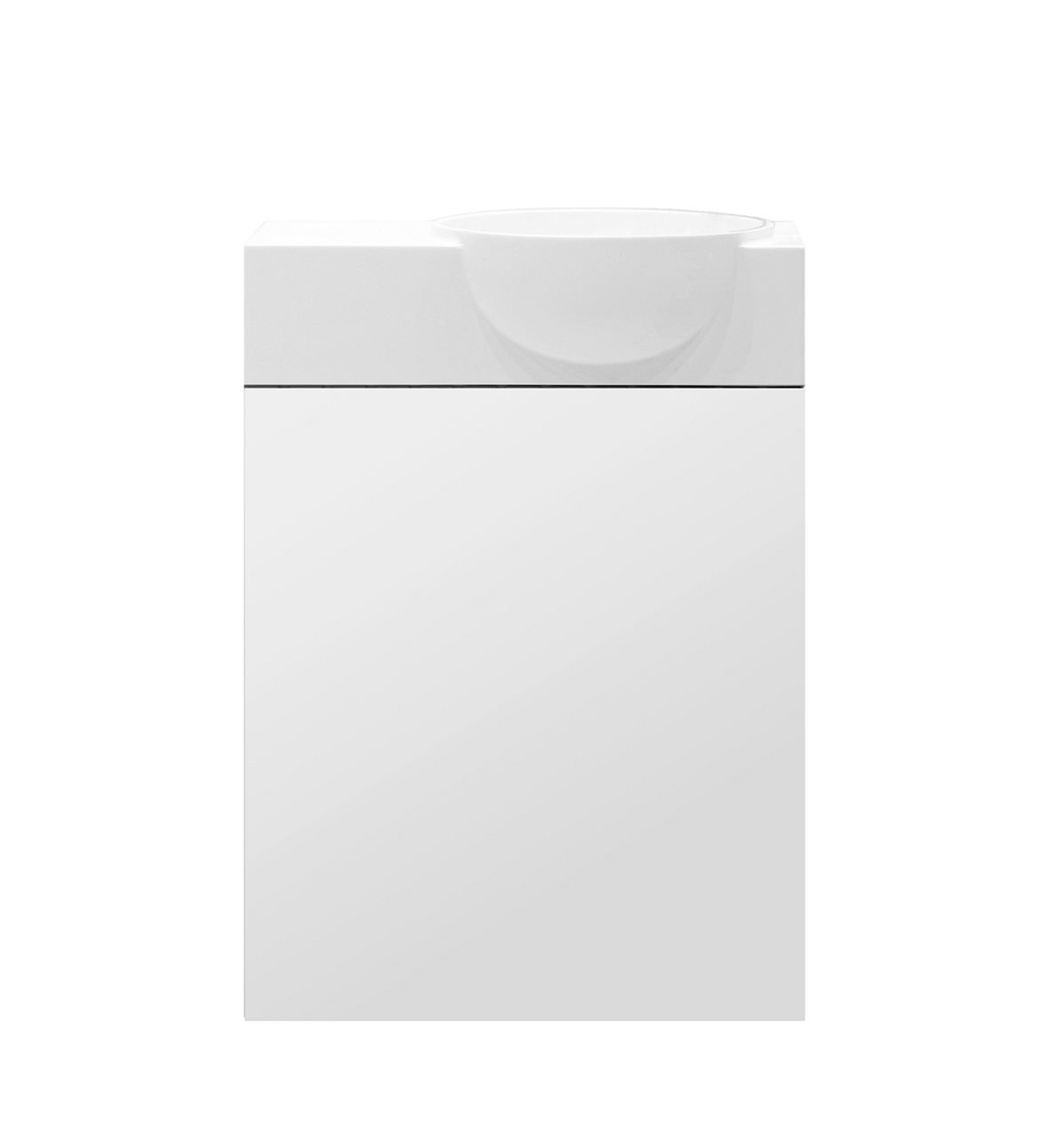 Balteco NU-series allaskaappi 40x45x21,4 cm valkoinen 1 ovi push open kätisyys vaihdettavissa