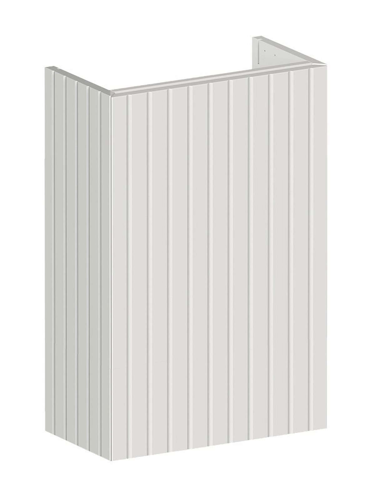 Balteco NU-series allaskaappi 40x60x21,4 cm uritettu valkoinen 1 ovi push open kätisyys vaihdettavissa