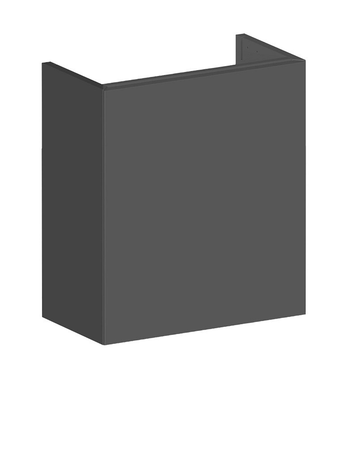 Balteco NU-series allaskaappi 40x45x21,4 cm grafiitti 1 ovi push open kätisyys vaihdettavissa