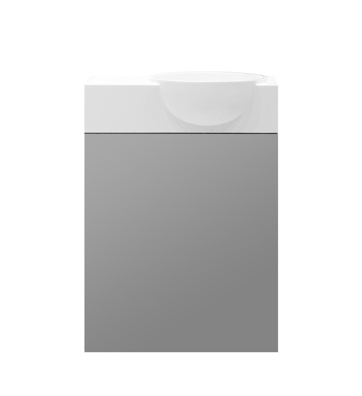 Balteco NU-series allaskaappi 40x45x21,4 cm vaaleanharmaa 1 ovi push open kätisyys vaihdettavissa