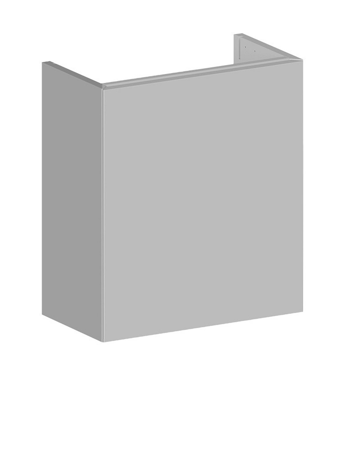 Balteco NU-series allaskaappi 40x45x21,4 cm vaaleanharmaa 1 ovi push open kätisyys vaihdettavissa