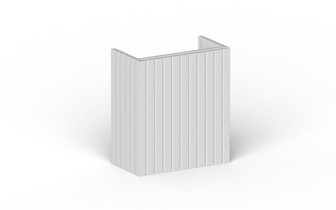 Balteco NU-series allaskaappi 40x45x21,4 cm uritettu valkoinen 1 ovi push open kätisyys vaihdettavissa