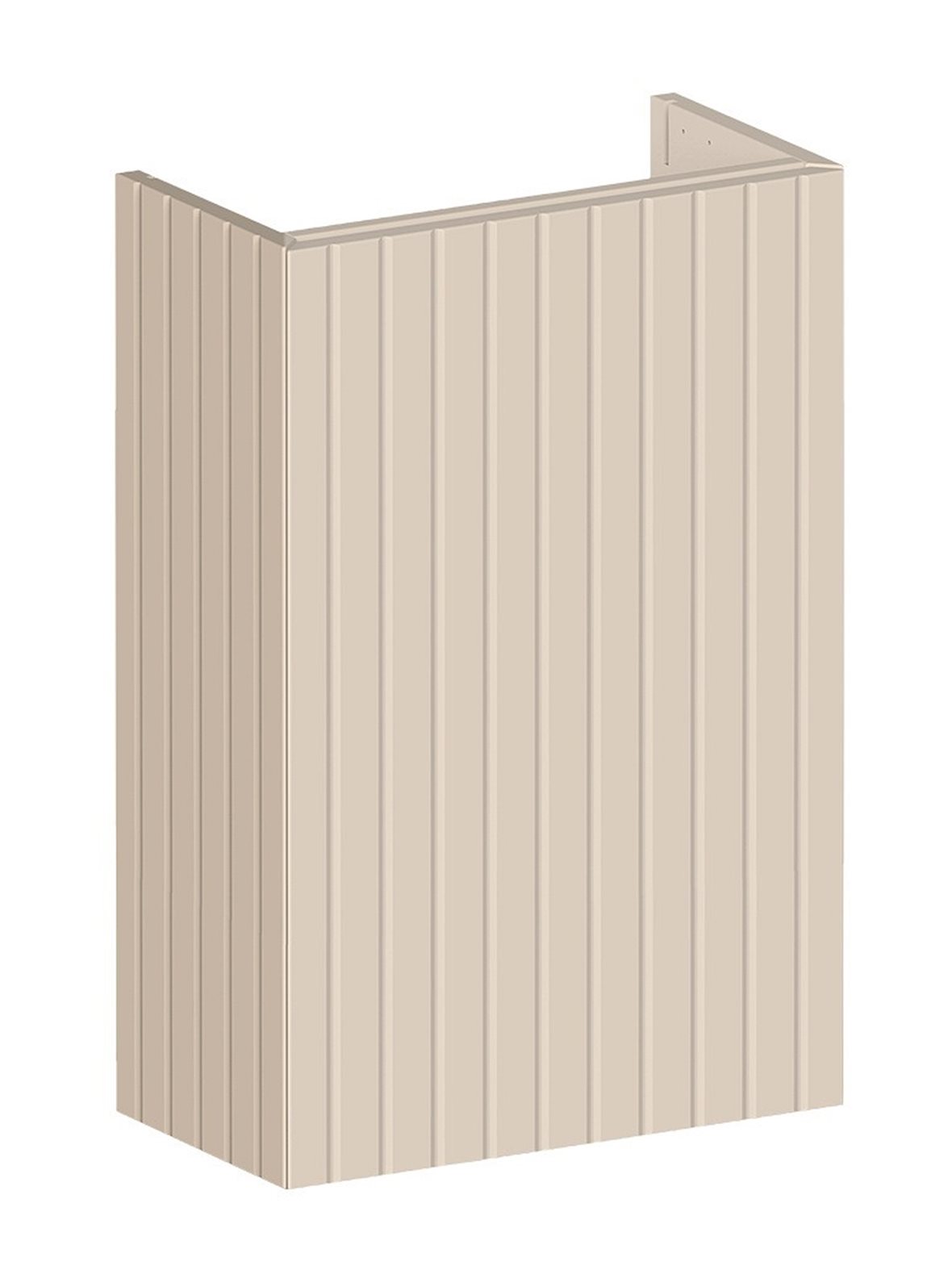 Balteco NU-series allaskaappi 40x60x21,4 cm uritettu beige 1 ovi push open kätisyys vaihdettavissa