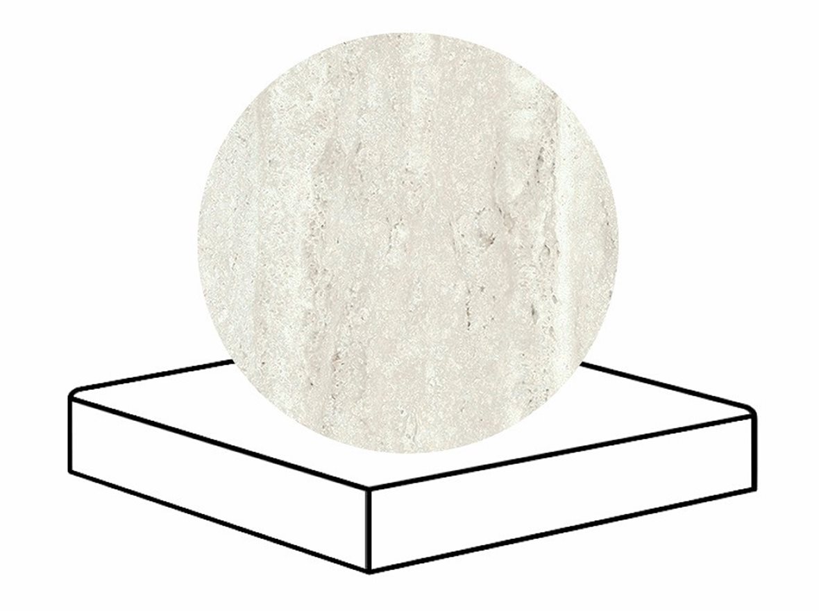 LPC Tibur lasittamaton porraslaatta reunalla kulmapala 33x33 01 helmi vein tasapintainen matta beige travertino