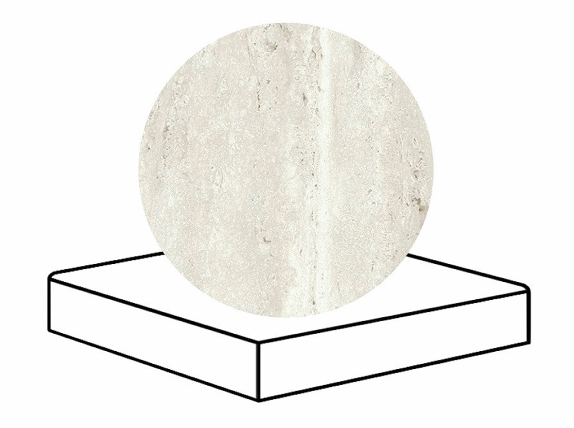 LPC Tibur lasittamaton porraslaatta reunalla kulmapala 33x33 01 helmi vein tasapintainen silotettu matta beige travertino