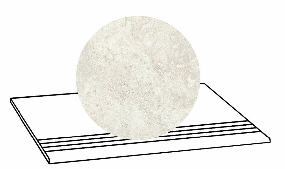 LPC Tibur lasittamaton porraslaatta liukuesteuralla 30x60 01 helmi cross tasapintainen matta beige travertino