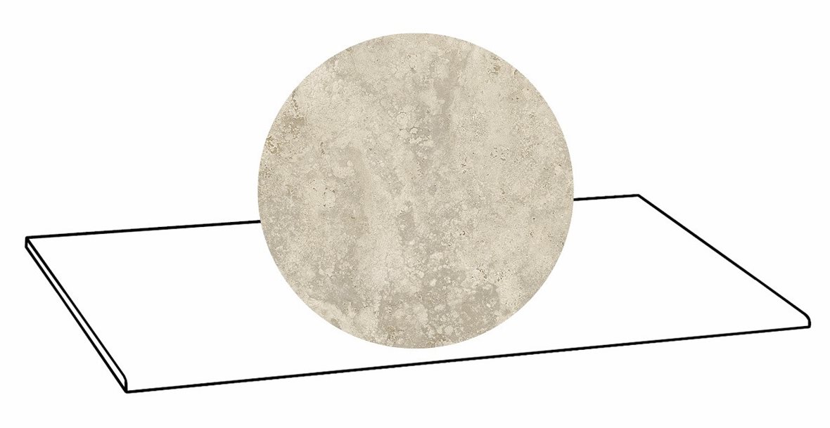 LPC Tibur lasittamaton porraslaatta 33x120 02 hiekka cross tasapintainen matta beige travertino