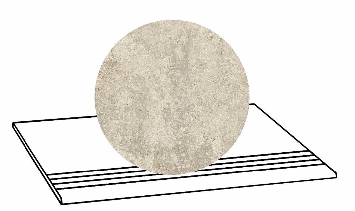 LPC Tibur lasittamaton porraslaatta liukuesteuralla 30x60 02 hiekka cross tasapintainen matta beige travertino