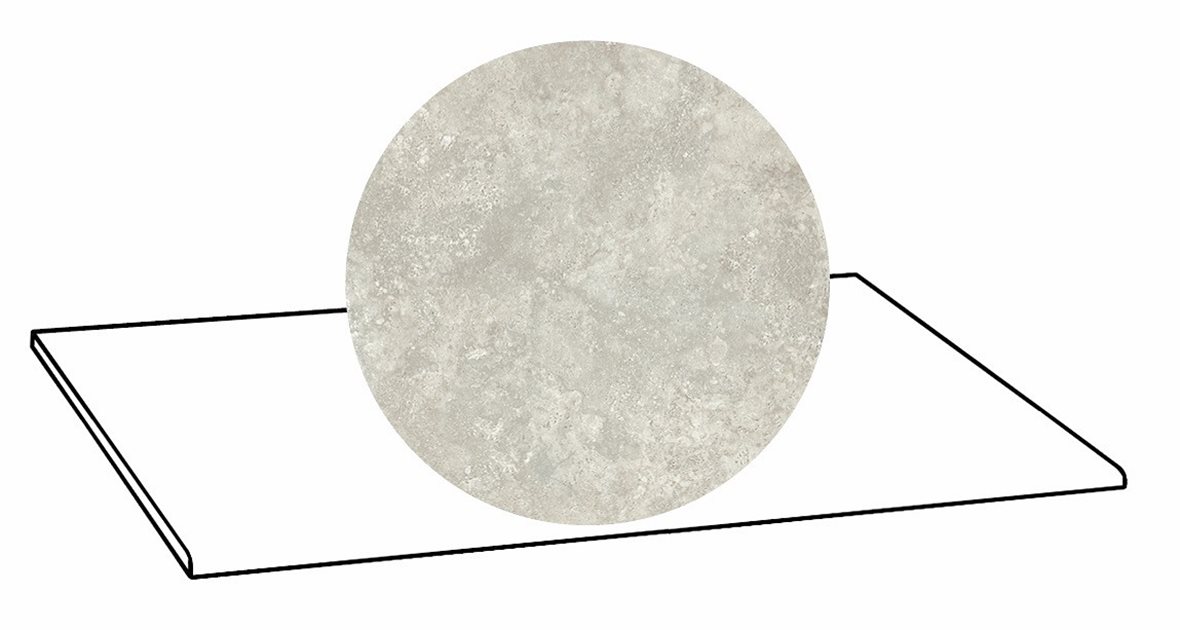 LPC Tibur lasittamaton porraslaatta 33x80 03 usva cross tasapintainen silotettu matta harmaa travertino