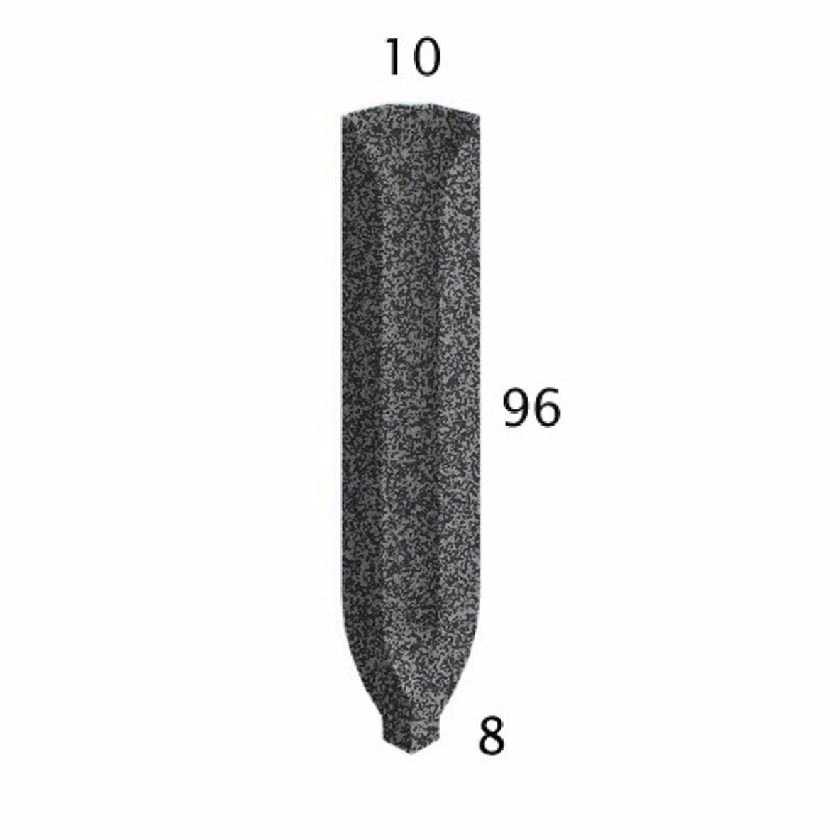 Pukkila Natura lasittamaton sisäkulmapala 1x9,6 speckled b/w 4424CBI/1C tasapintainen matta musta pilkullinen