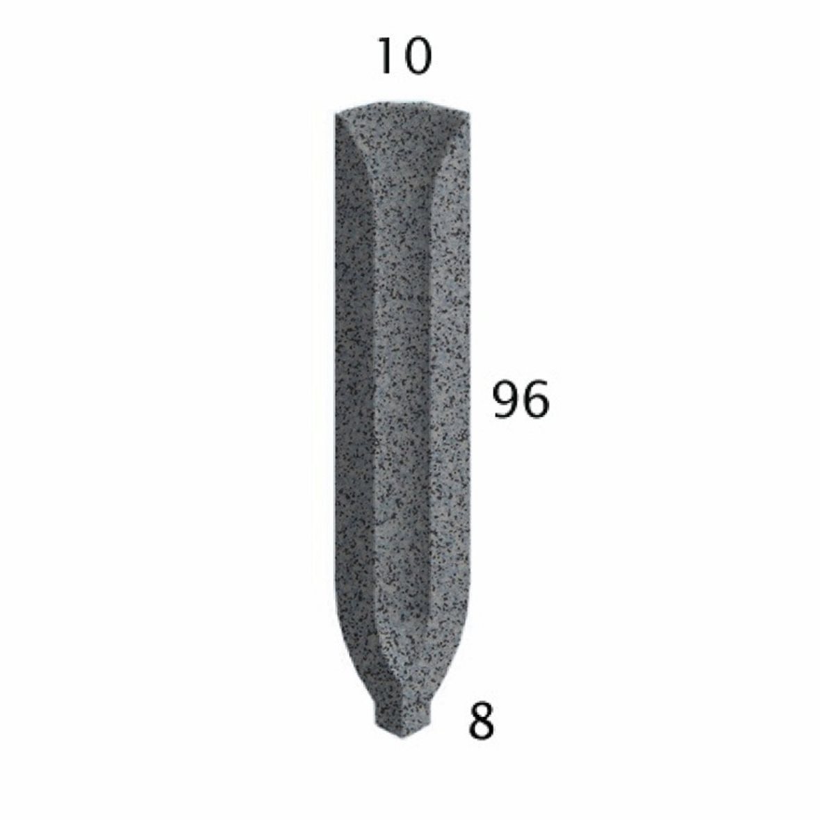 Pukkila Natura lasittamaton sisäkulmapala 1x9,6 granite blue 4412CBI/1C tasapintainen matta sininen pilkullinen