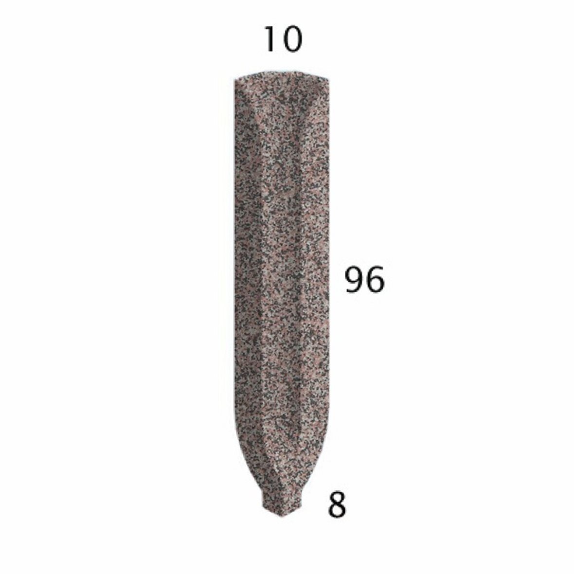 Pukkila Natura lasittamaton sisäkulmapala 1x9,6 granite burgundy 4410CBI/1C tasapintainen matta punainen pilkullinen