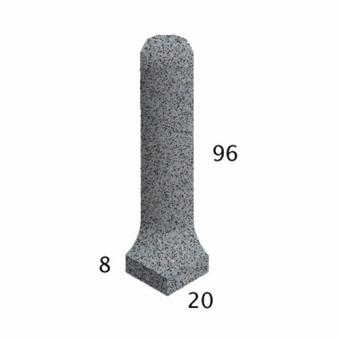 Pukkila Natura lasittamaton ulkokulmapala 2x10x2 granite blue 4412CBO/1C tasapintainen matta sininen pilkullinen
