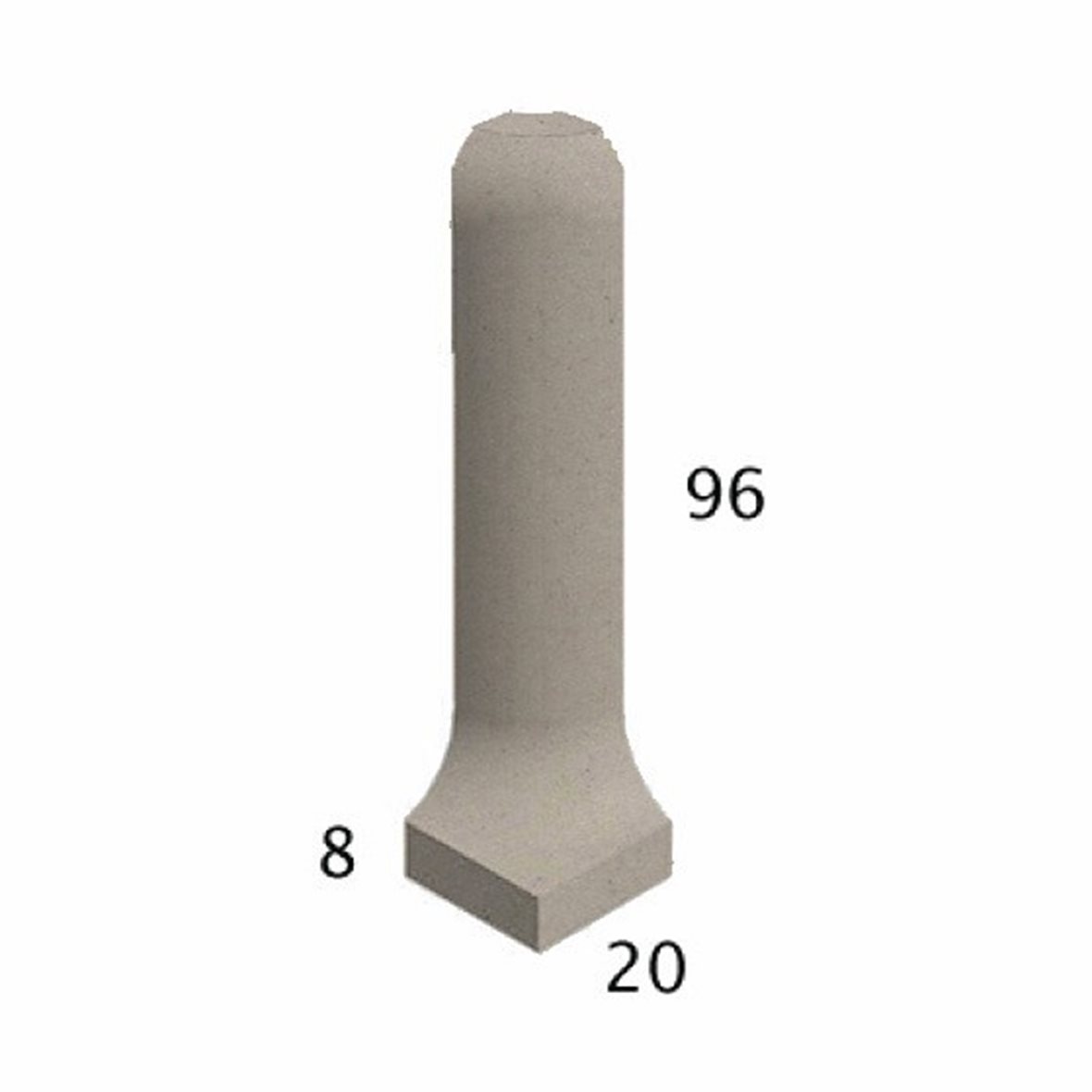 Pukkila Natura lasittamaton ulkokulmapala 2x10x2 vaalea beige 4401CBO/1C tasapintainen matta beige yksivärinen
