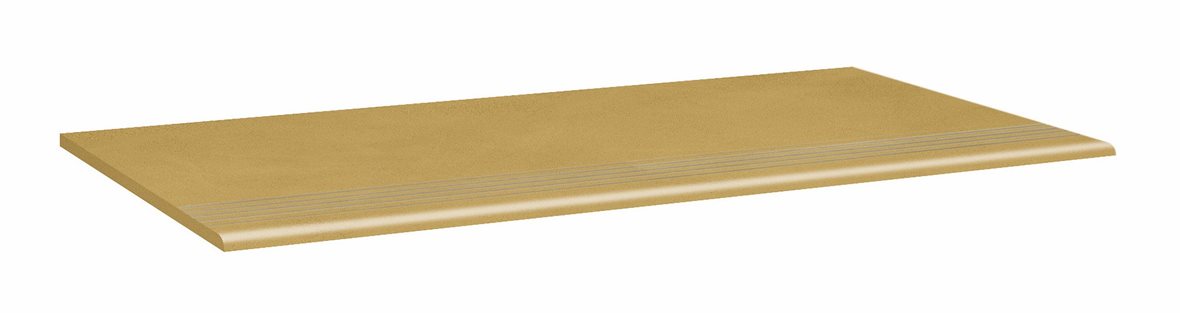 LPC Milan lasittamaton porraslaatta liukuesteuralla 33x80 09 ocra tasapintainen silotettu matta keskitumma keltainen kivi
