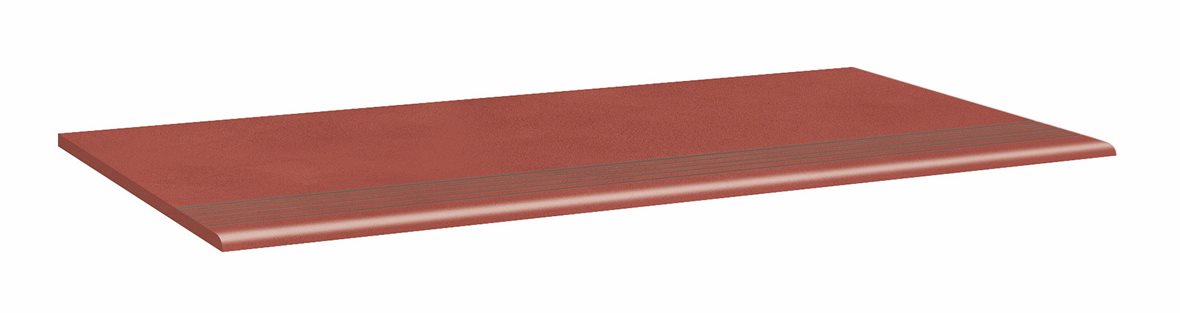 LPC Milan lasittamaton porraslaatta liukuesteuralla 33x80 10 cotto tasapintainen silotettu matta keskitumma punainen kivi