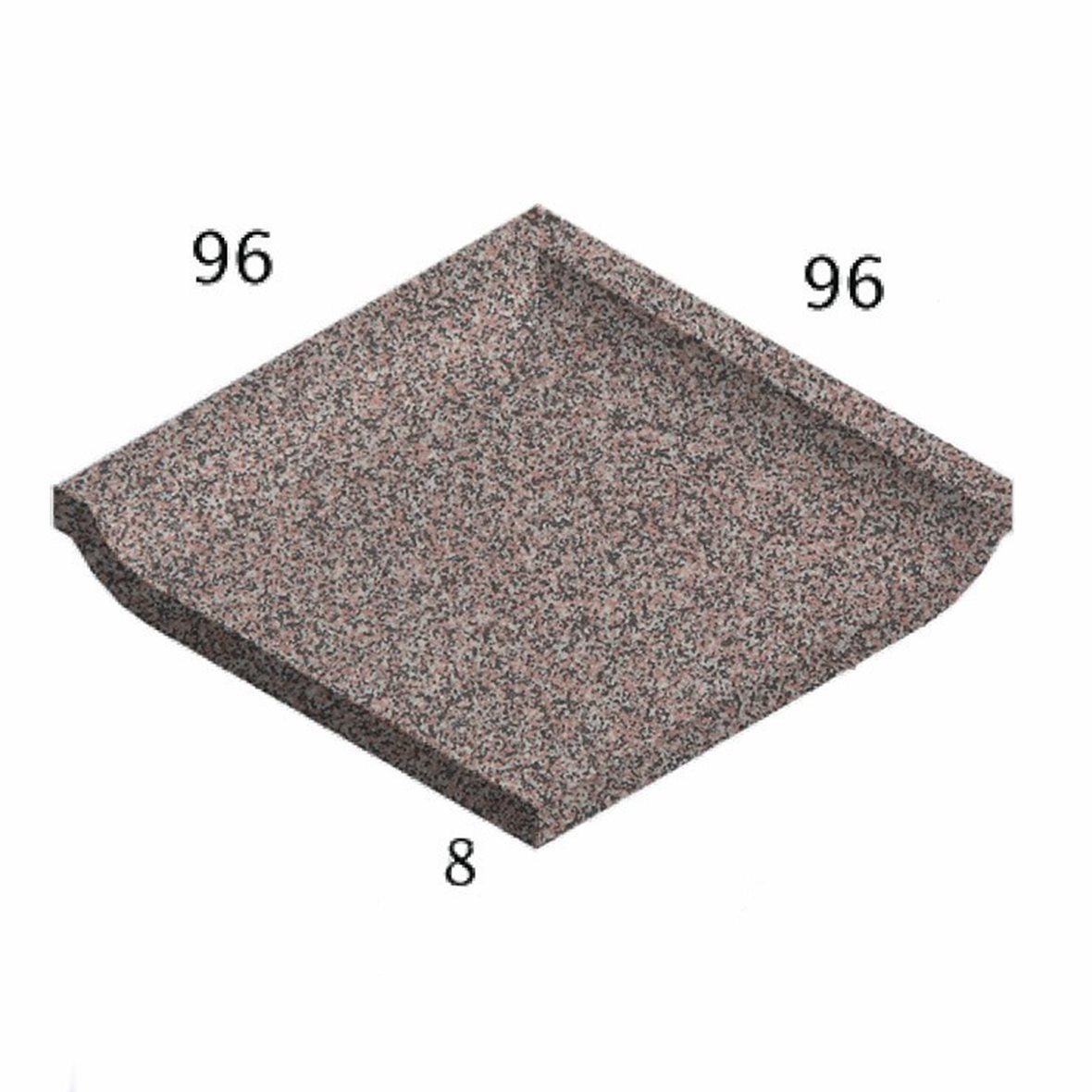 Pukkila Natura lasittamaton porcelanato seinälaatta lattialaatta ulkolaatta 9,6x9,6 granite burgundy 4410SBC/1C tasapintainen matta punainen pilkullin