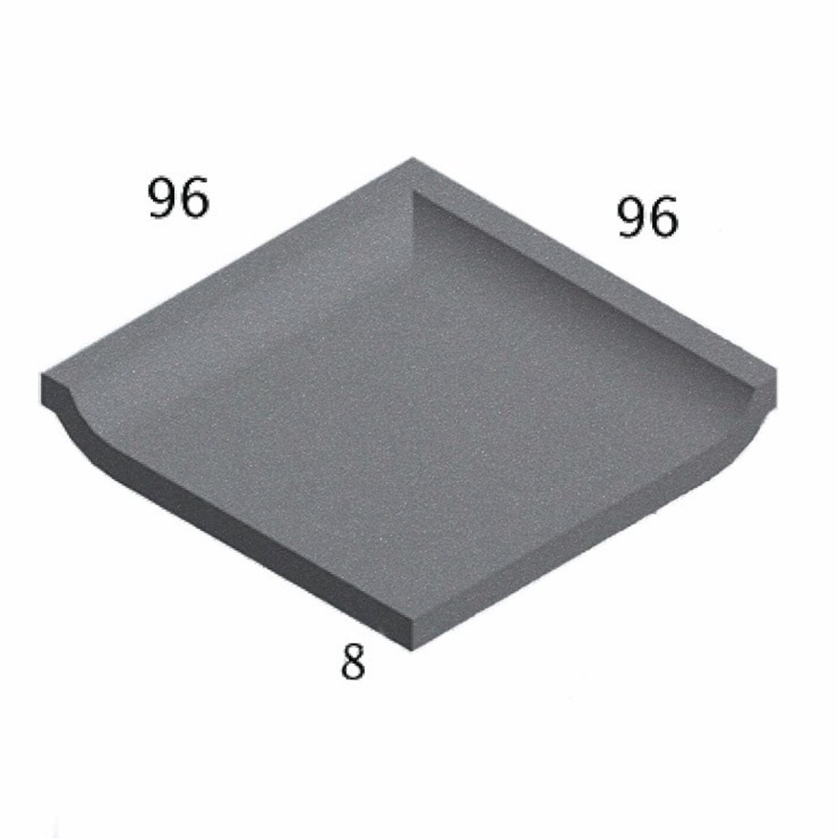 Pukkila Natura lasittamaton porcelanato seinälaatta lattialaatta ulkolaatta 9,6x9,6 tummanharmaa 4415SBC/1C tasapintainen matta harmaa yksivärinen