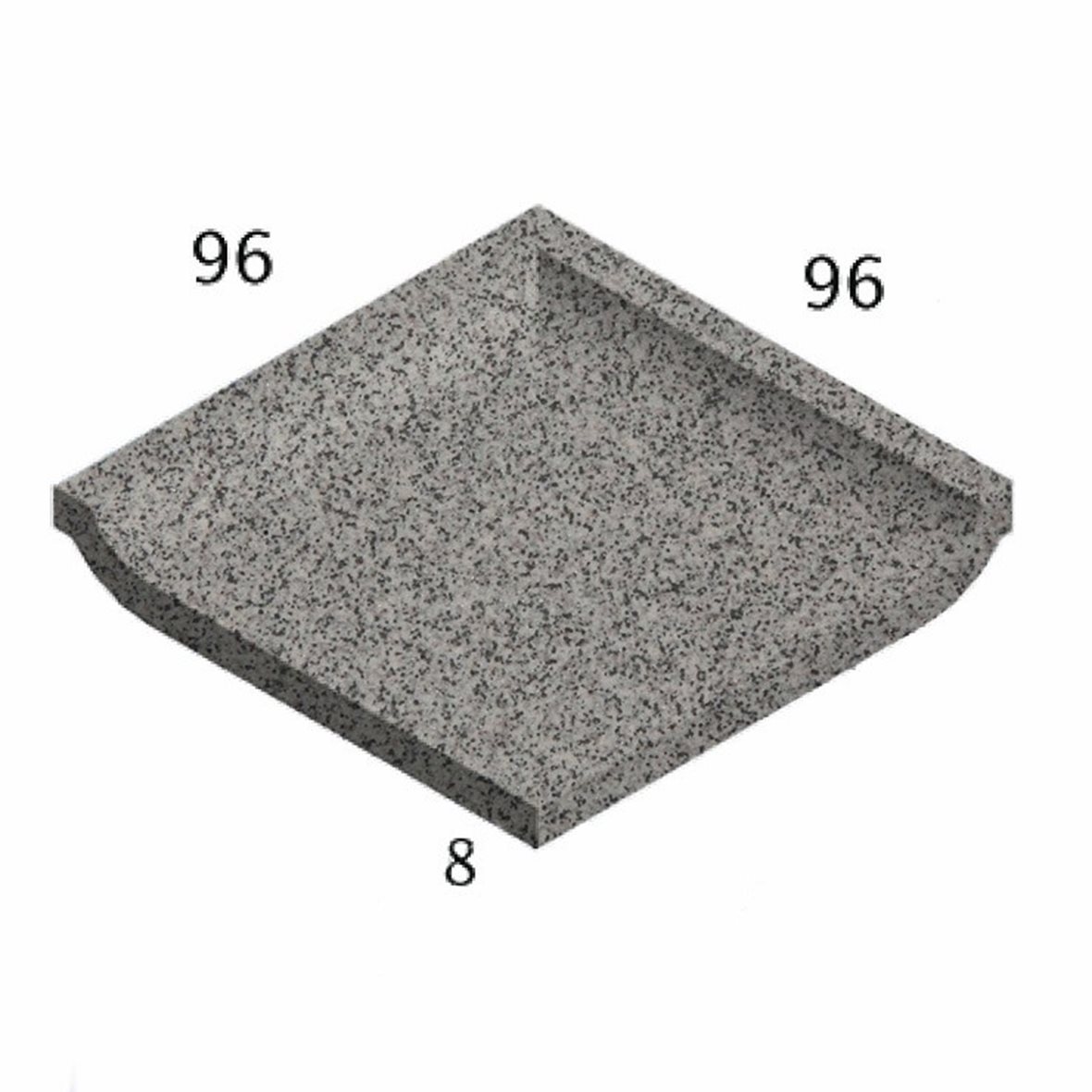Pukkila Natura lasittamaton porcelanato seinälaatta lattialaatta ulkolaatta 9,6x9,6 granite grey 4409SBC/1C tasapintainen matta harmaa pilkullinen
