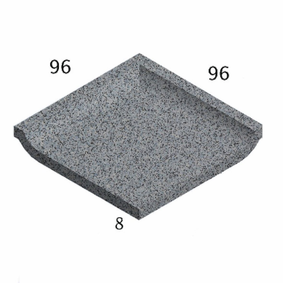 Pukkila Natura lasittamaton porcelanato seinälaatta lattialaatta ulkolaatta 9,6x9,6 granite blue 4412SBC/1C tasapintainen matta sininen pilkullinen