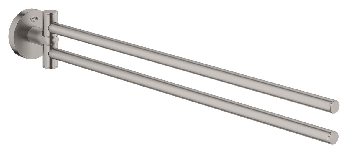 GROHE Essentials kaksiosainen pyyhetanko 5,4x6,1x43,9 cm PVD teräs kääntyvä