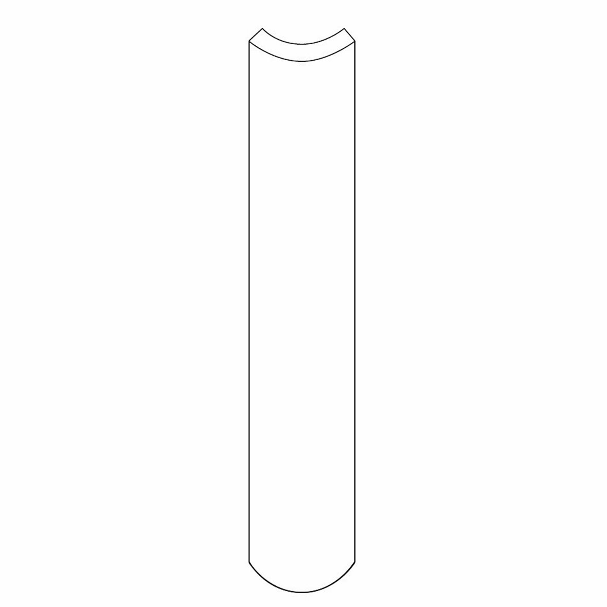 Pukkila Harmony lasitettu holkkalista ulkokulma 3,5x19,7 White 2200CX tasapintainen kiiltävä vaalea valkoinen yksivärinen