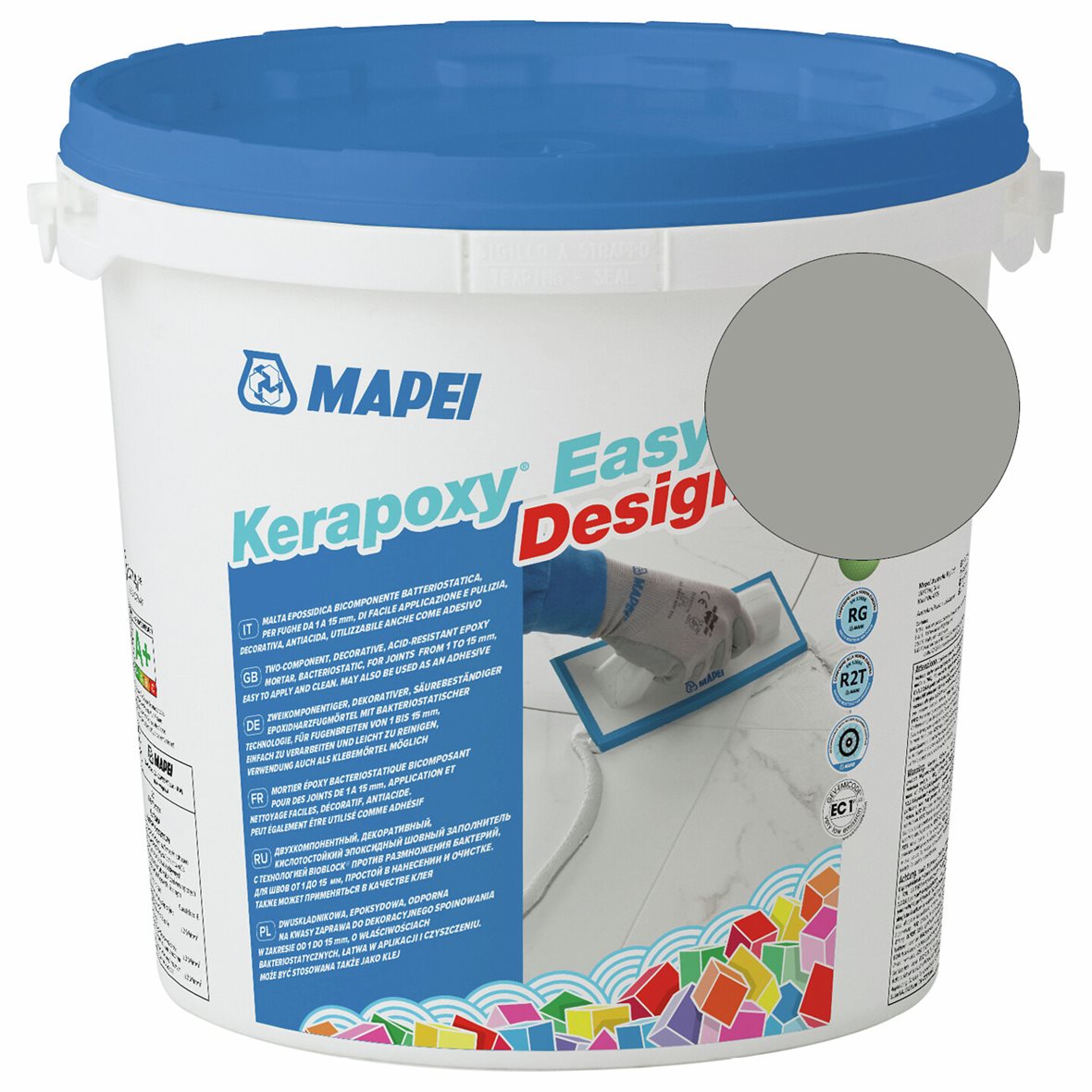 Mapei Kerapoxy Easy Design saumausepoksi 112 Medium Grey 3 kg