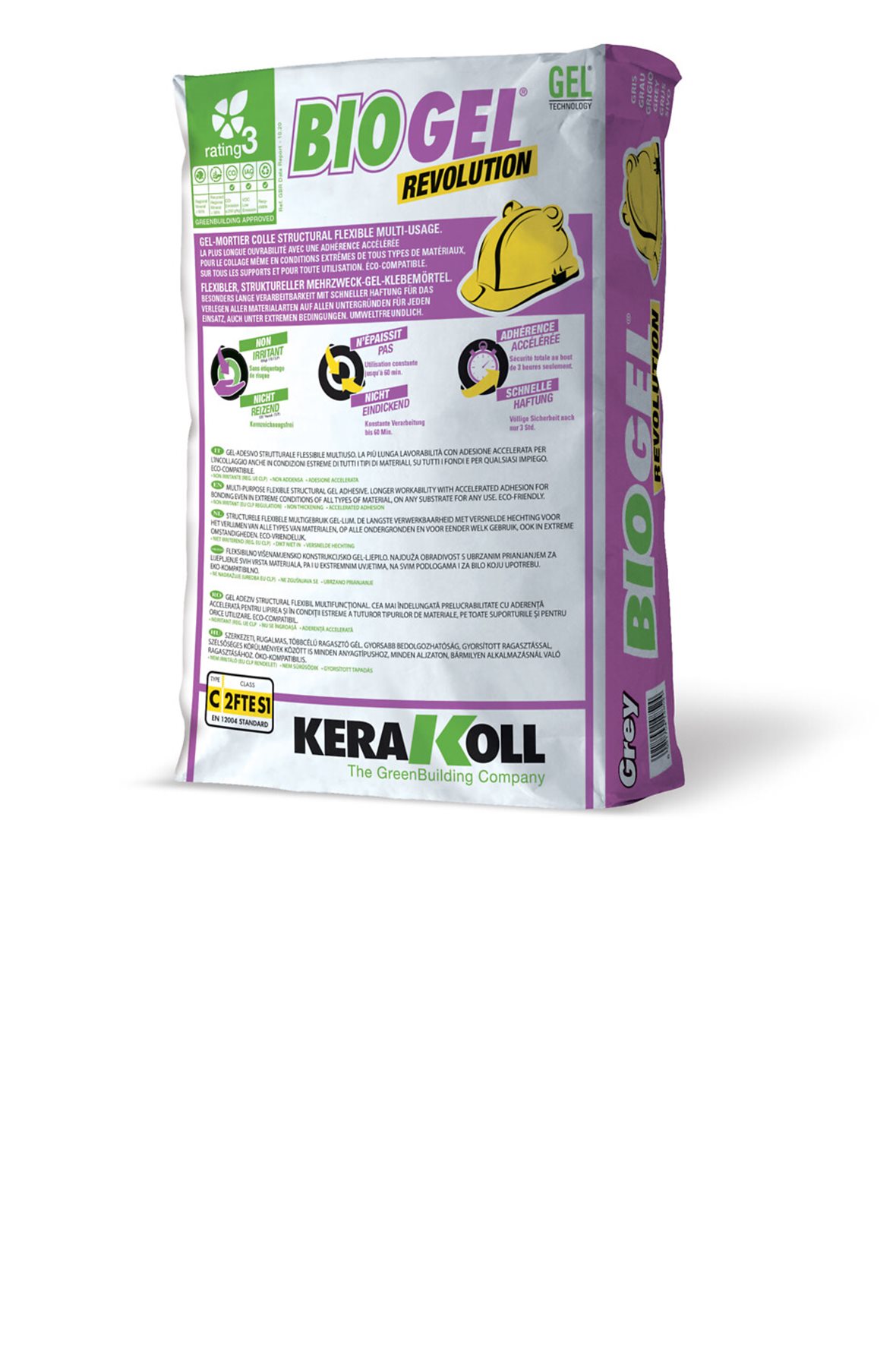 Kerakoll Biogel Revolution kiinnityslaasti 25kg valkoinen