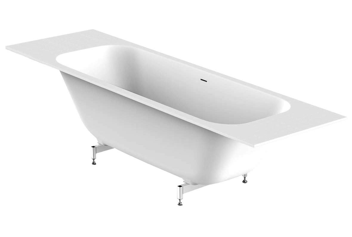 Balteco Arona mittatilauskiviamme 180-230x80x65 cm valkoinen taso molemmilla puolilla upotettava